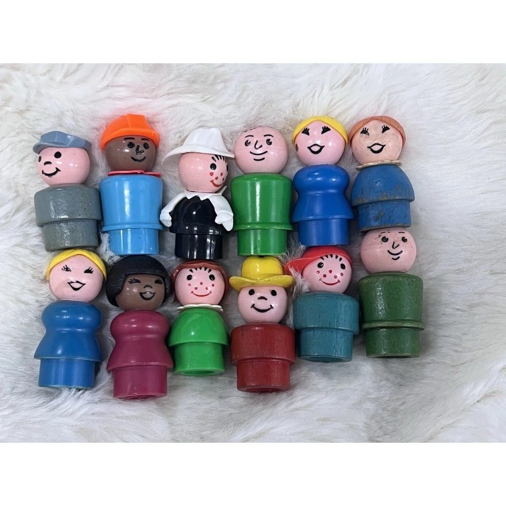 Vintage Fisher Price Little People Mixed Lot of 12 1970s 1980s Plastic Wood